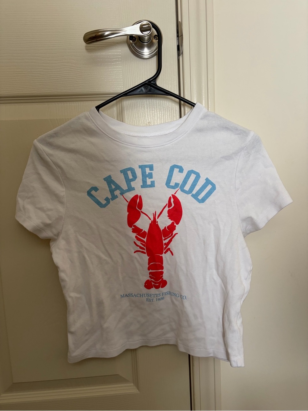 Cape Cod Lobster Print Women White Tee